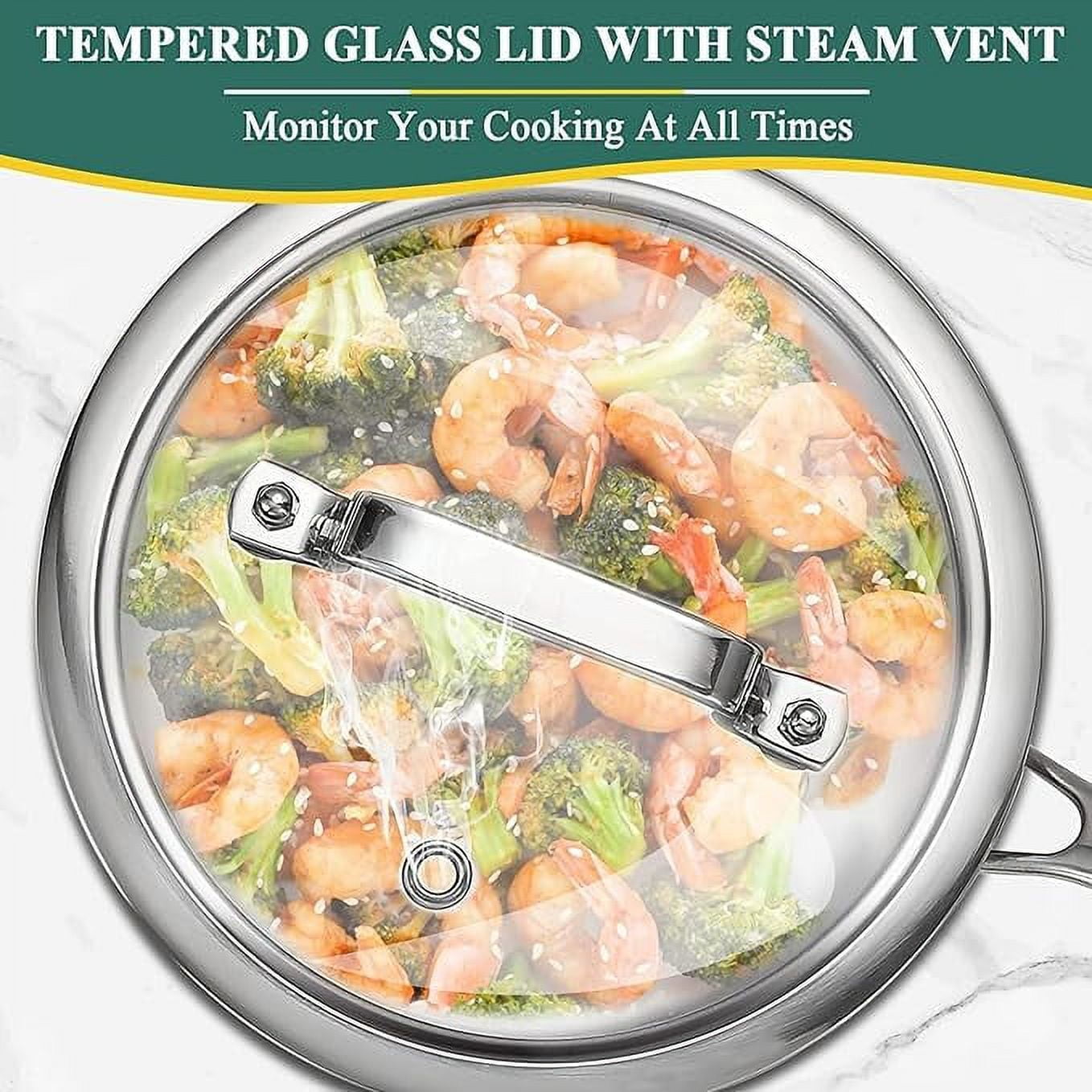 LOLYKITCH Whole Body Tri-Ply Stainless Steel Saucepan Set,1QT & 3QT,Induction Cooking Pot,Oven and Dishwasher Safe.