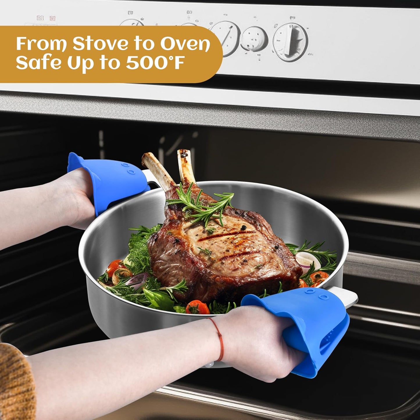 LOLYKITCH Sauté Pan, 6QT Tri-Ply Stainless Steel Deep Cooking Pan, 12 Inch Everyday Pan with Lid, Large Induction Frying Skillet Compatible with All Cooktops, Two Ergonomic Handles for Conversion