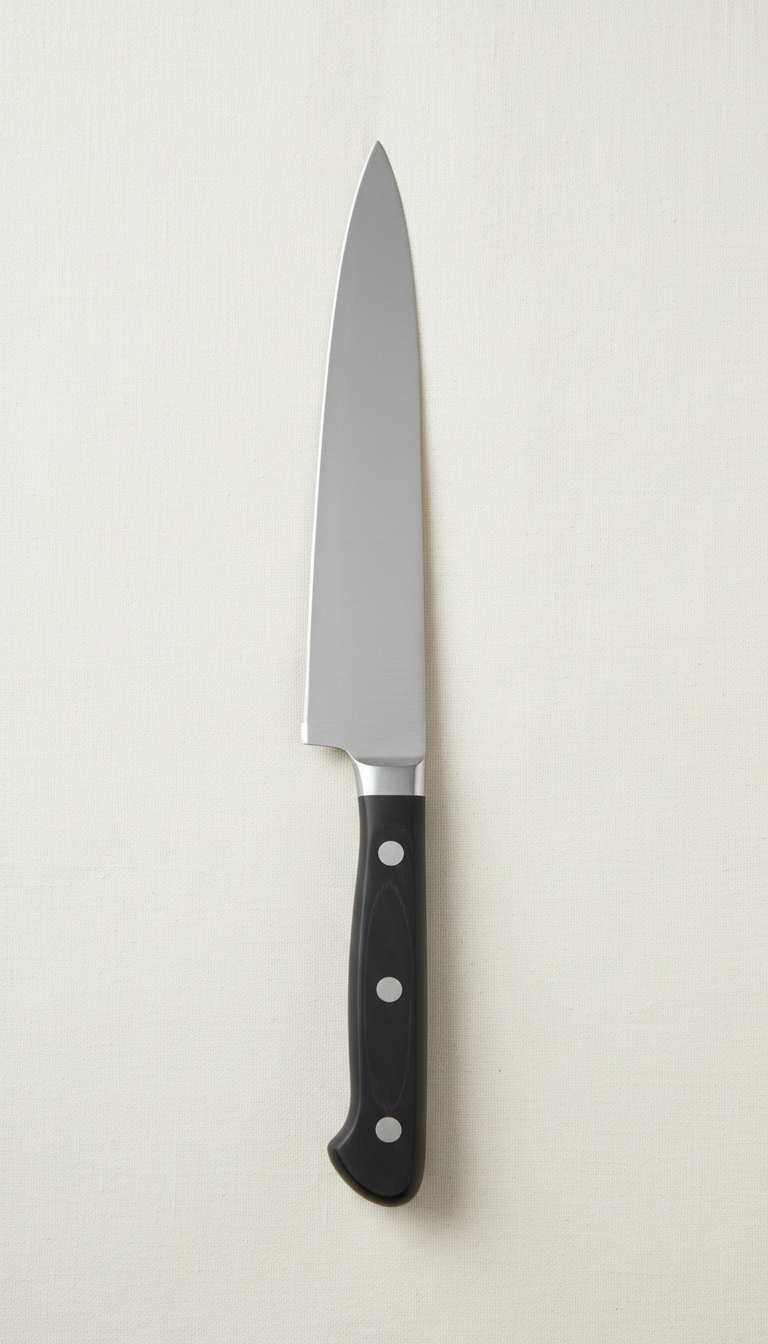 Chef's knife with forged stainless blade
