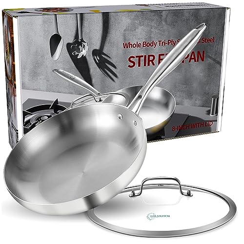 LOLYKITCH Tri-ply Stainless Steel Chef's Pan