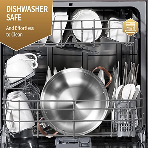 LOLYKITCH Tri-Ply Stainless Steel Everyday Pan with Lid